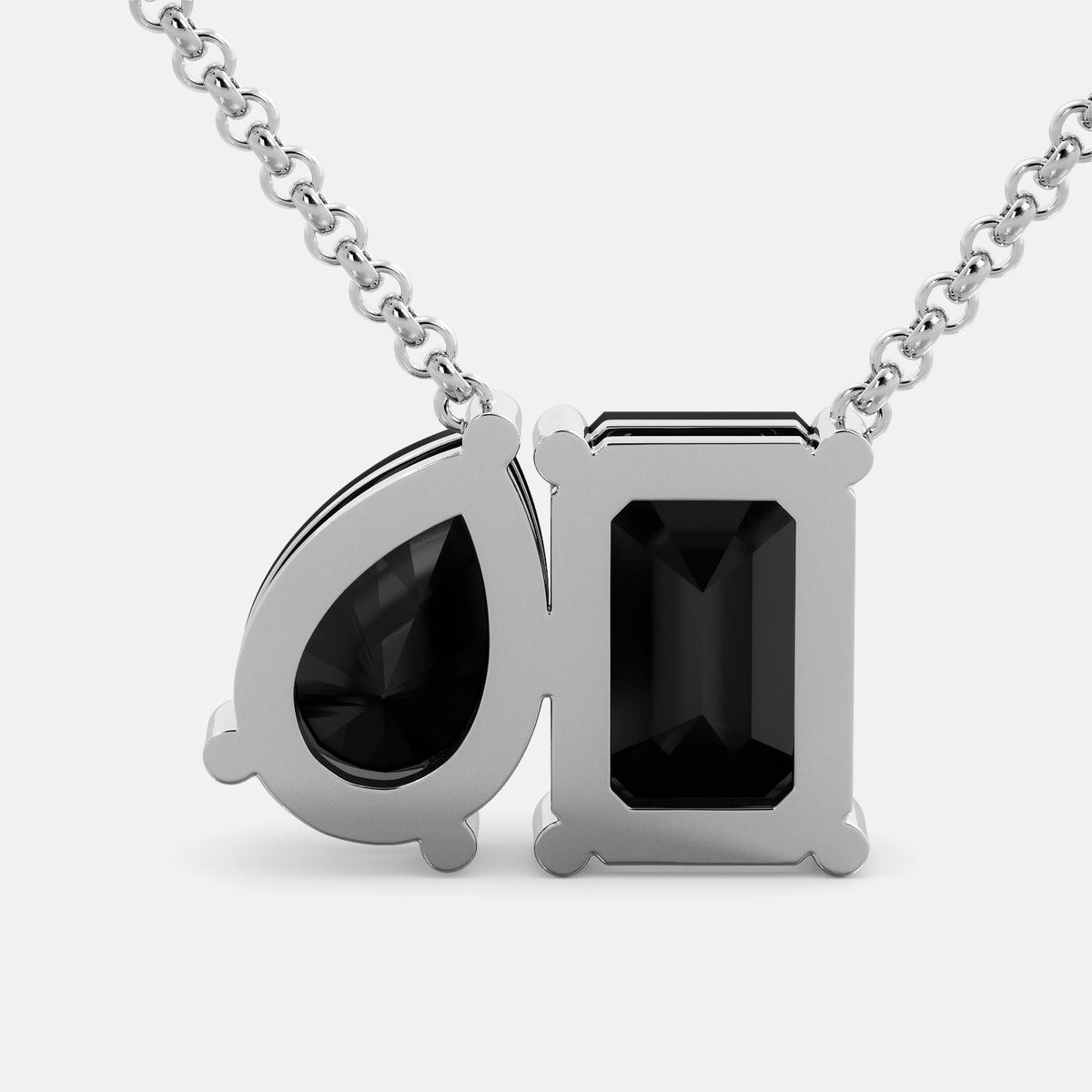 Onyx Toi et Moi Necklace
