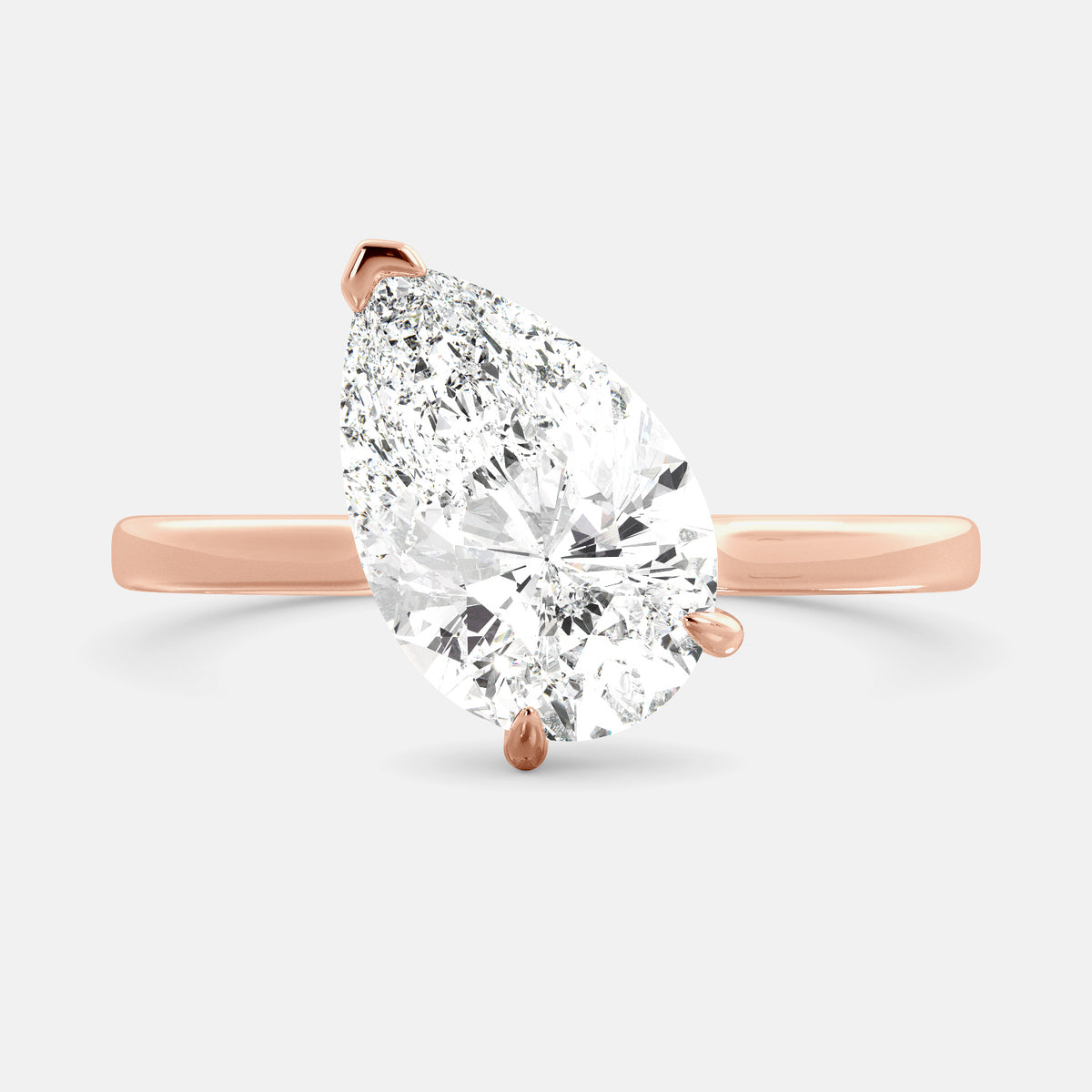 The Emilia Pear Diamond Ring