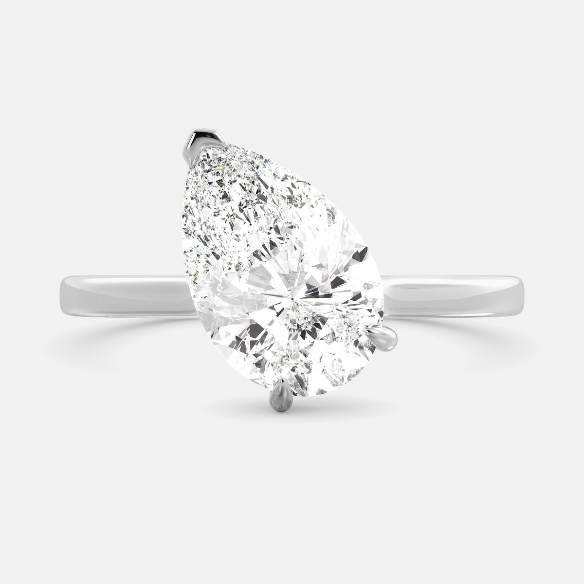 The Emilia Pear Diamond Ring
