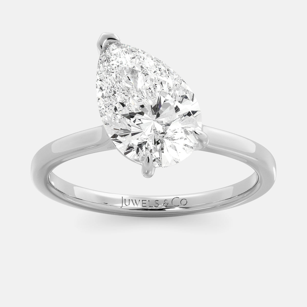 The Emilia Pear Diamond Ring