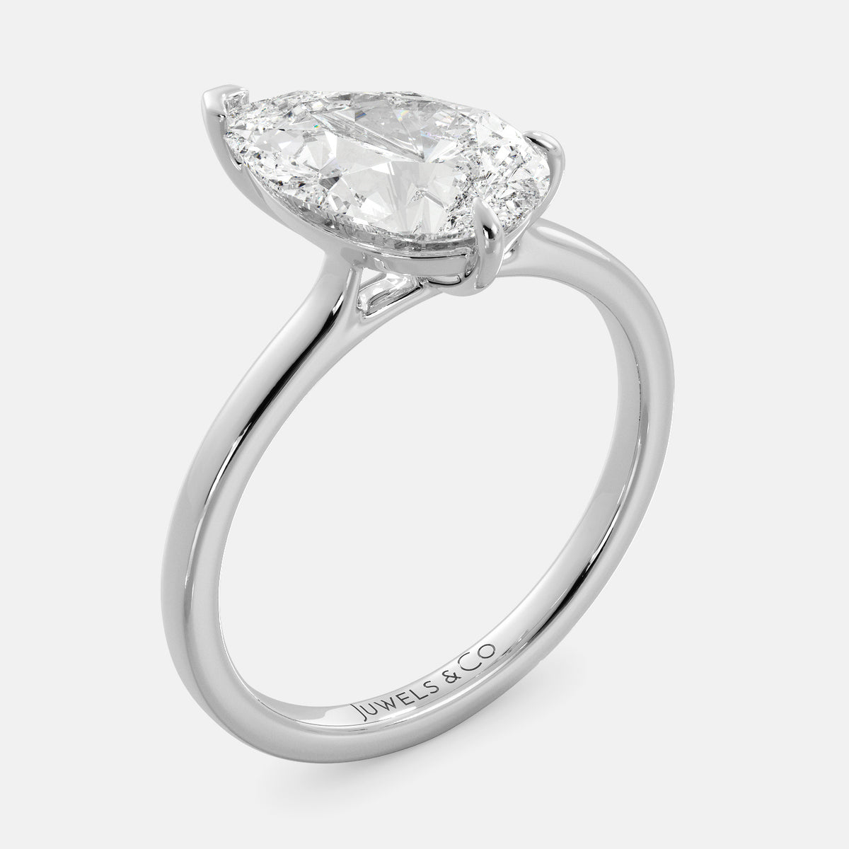 The Emilia Pear Diamond Ring