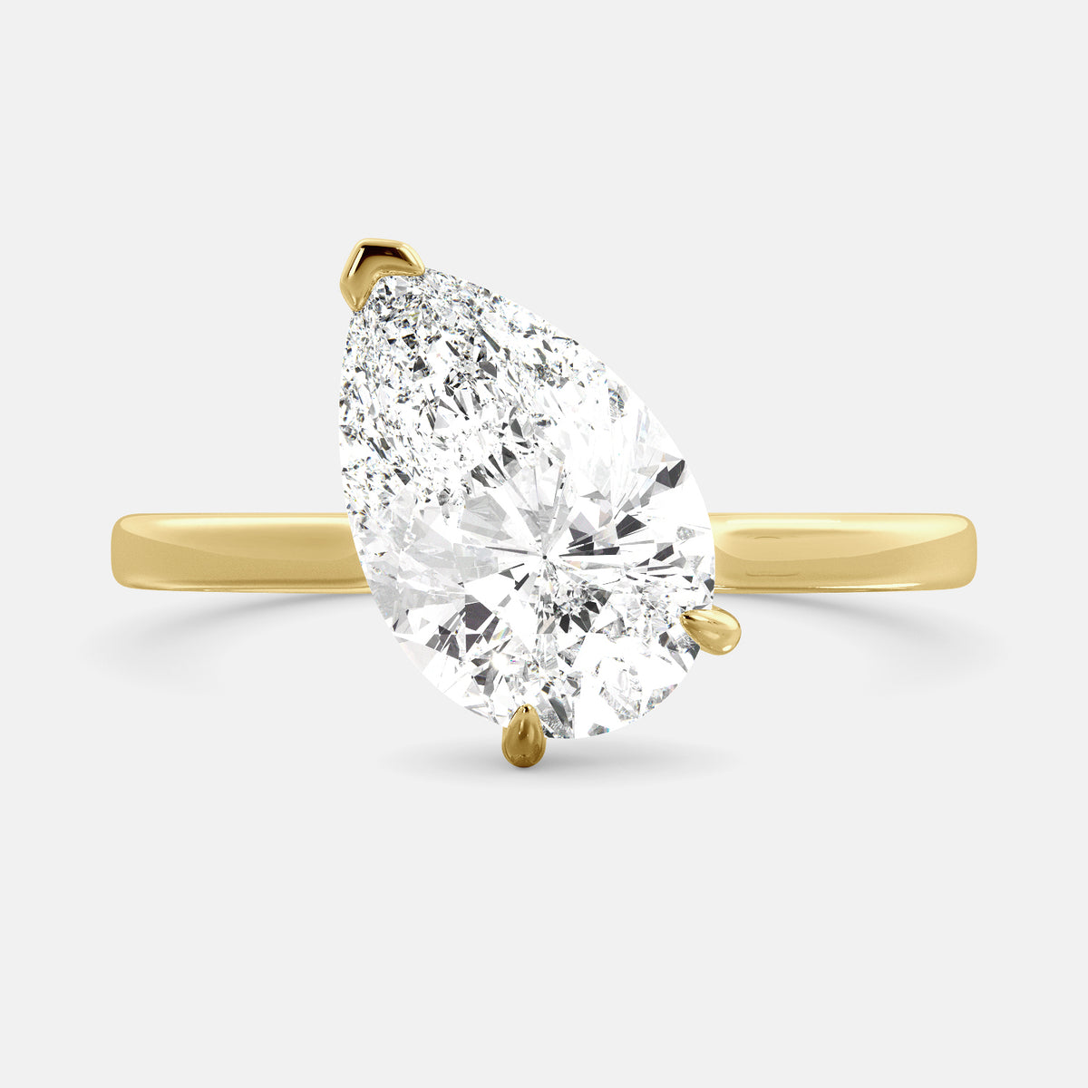 The Emilia Pear Diamond Ring