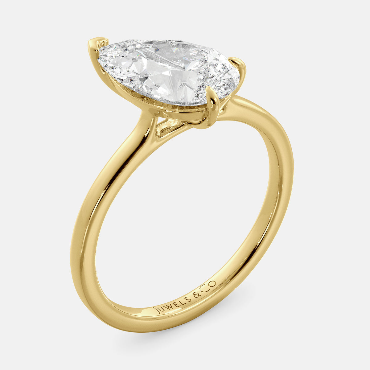 The Emilia Pear Diamond Ring