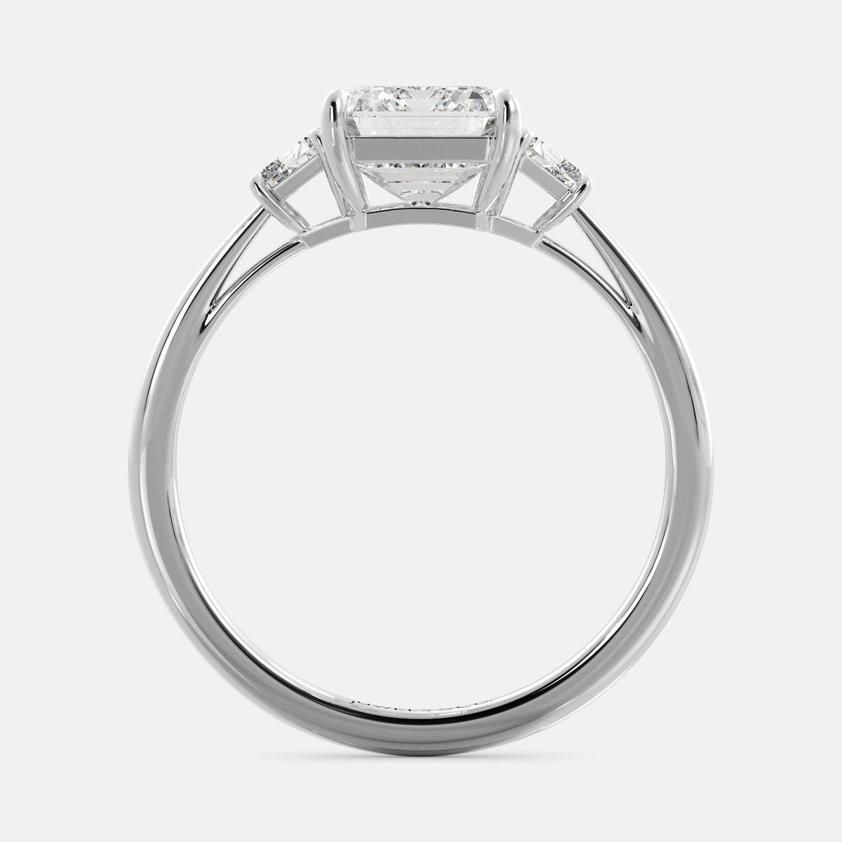 Embrace Opulence: The Julia Emerald Solitaire Diamond Ring with Tapered Baguettes