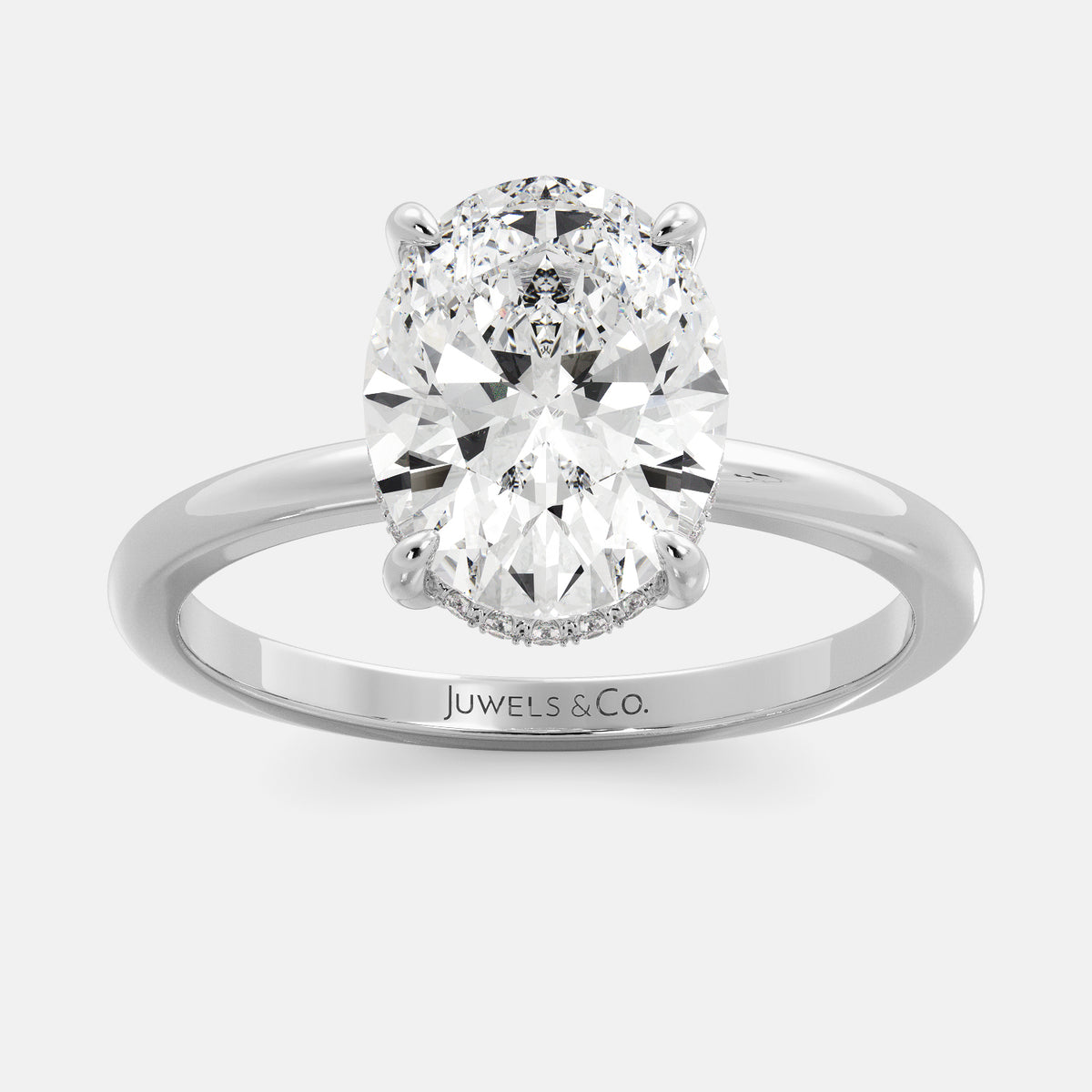 Unveiling Brilliance: The Oval Diamond Engagement Ring with Hidden Halo