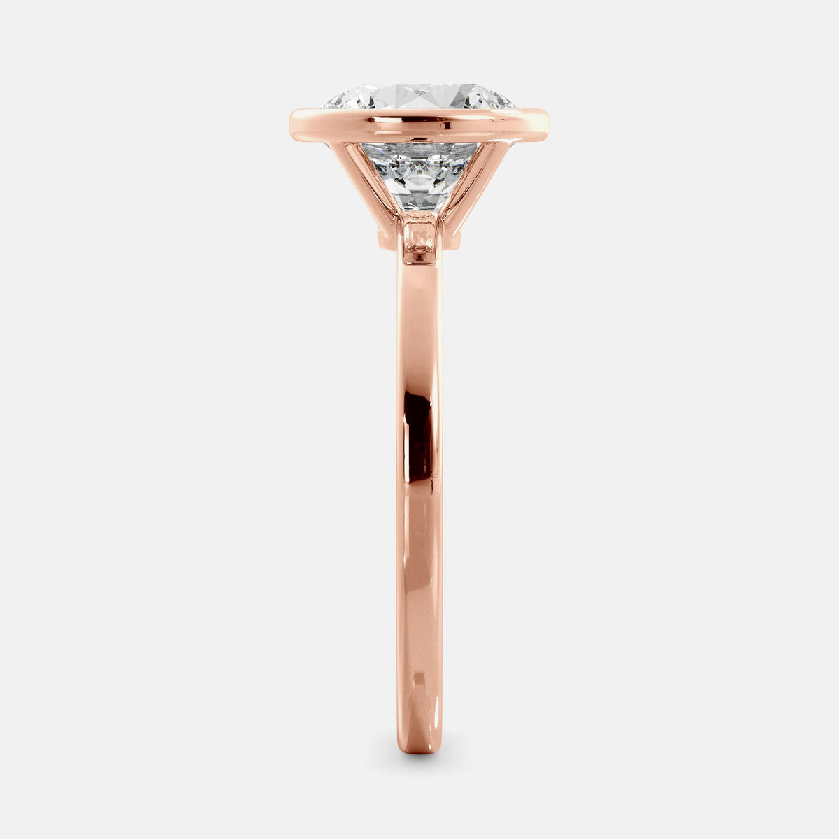 Round Bezel Diamond Ring
