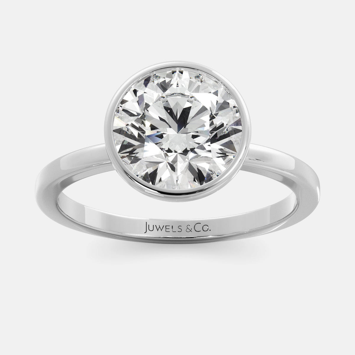 Round Bezel Diamond Ring