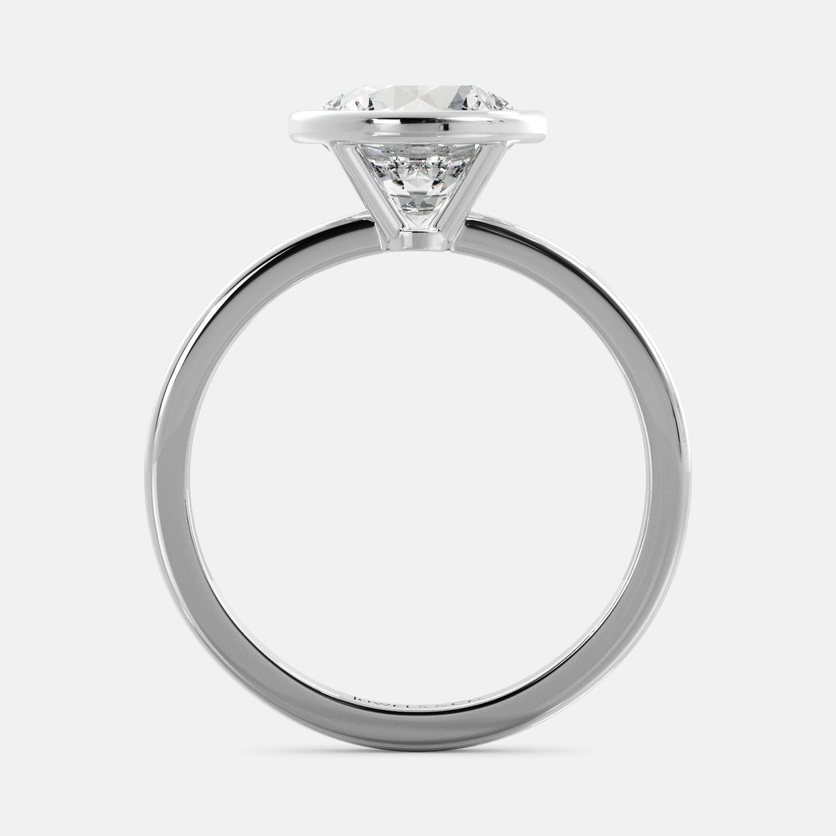 Round Bezel Diamond Ring