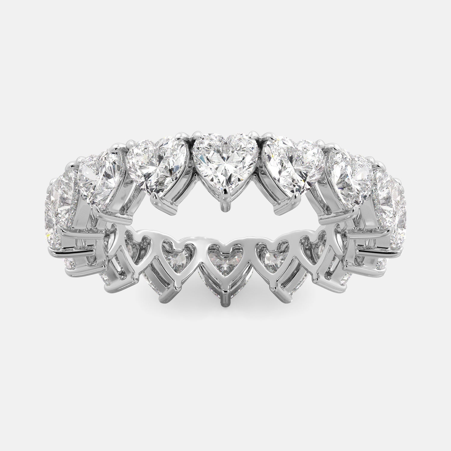 Heart Shape Diamond Eternity Wedding Band: A Symbol of Love and Heart Shape Diamond Eternity Wedding Band: A Symbol of Love and