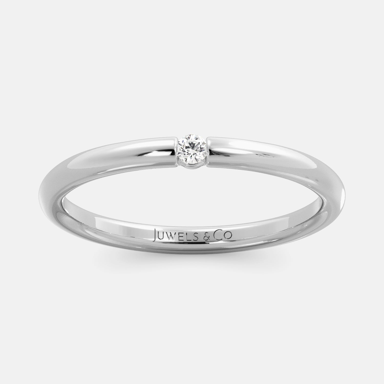 Juwels Clamped Diamond Wedding Band, yellow gold
