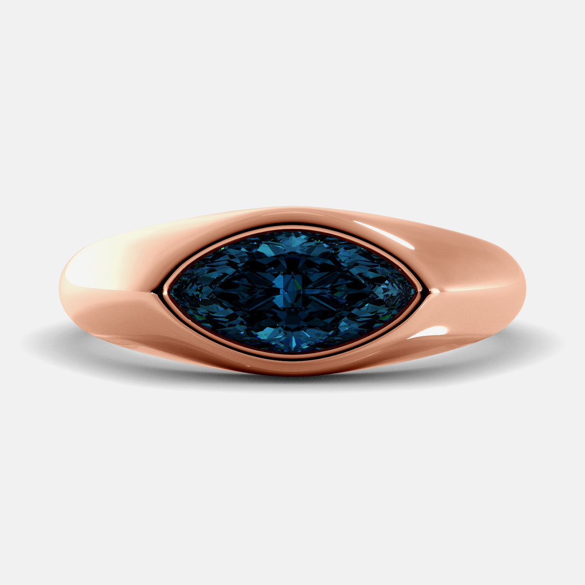 Dark Blue Evil Eye Protection Ring