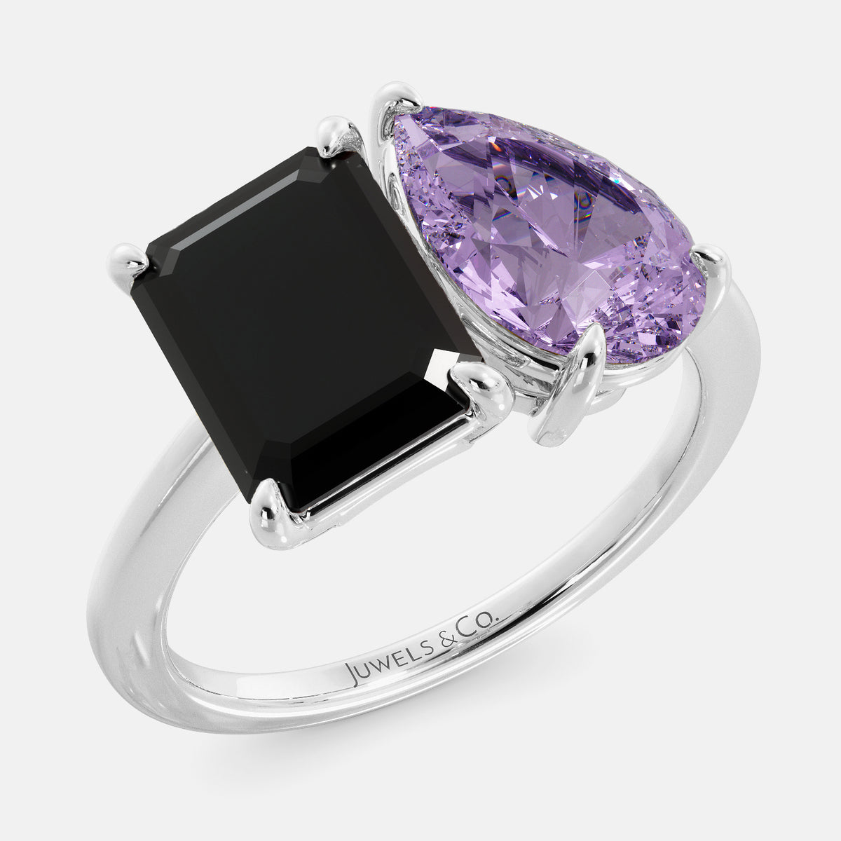 Onyx Toi et Moi Ring