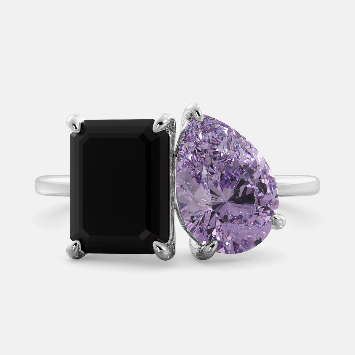 Onyx Toi et Moi Ring