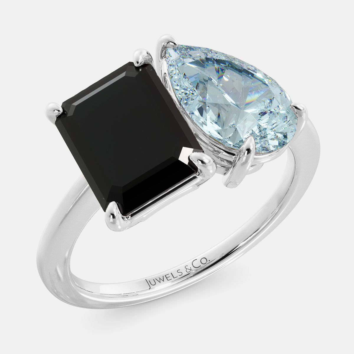 Onyx Toi et Moi Ring
