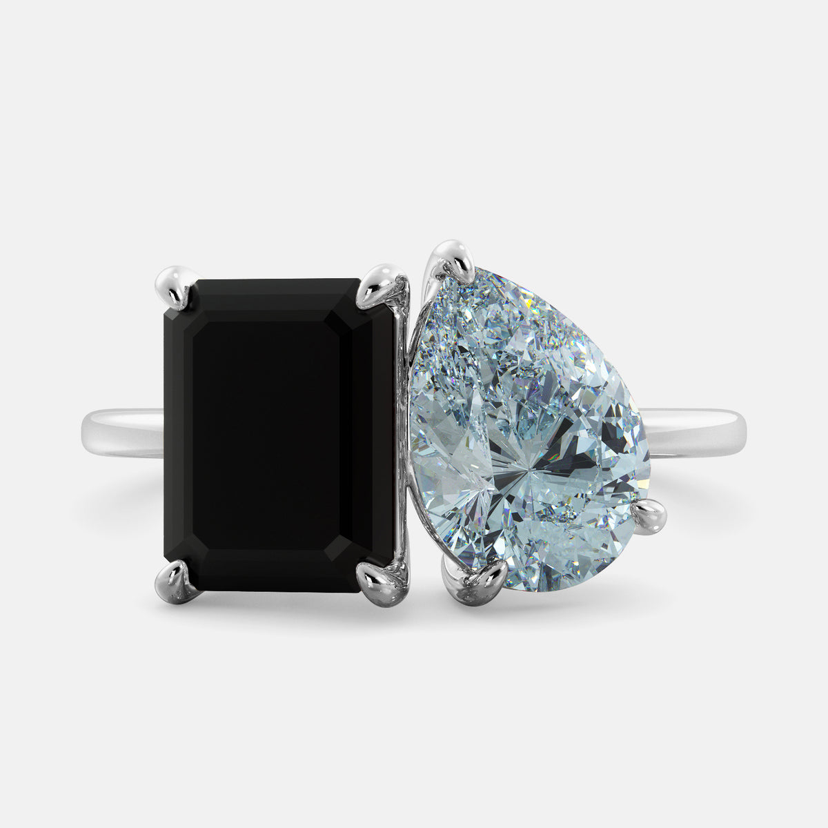 Onyx Toi et Moi Ring