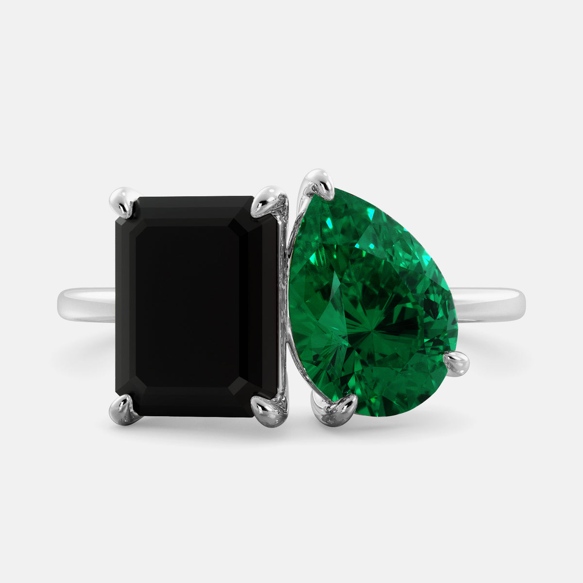 Onyx Toi et Moi Ring