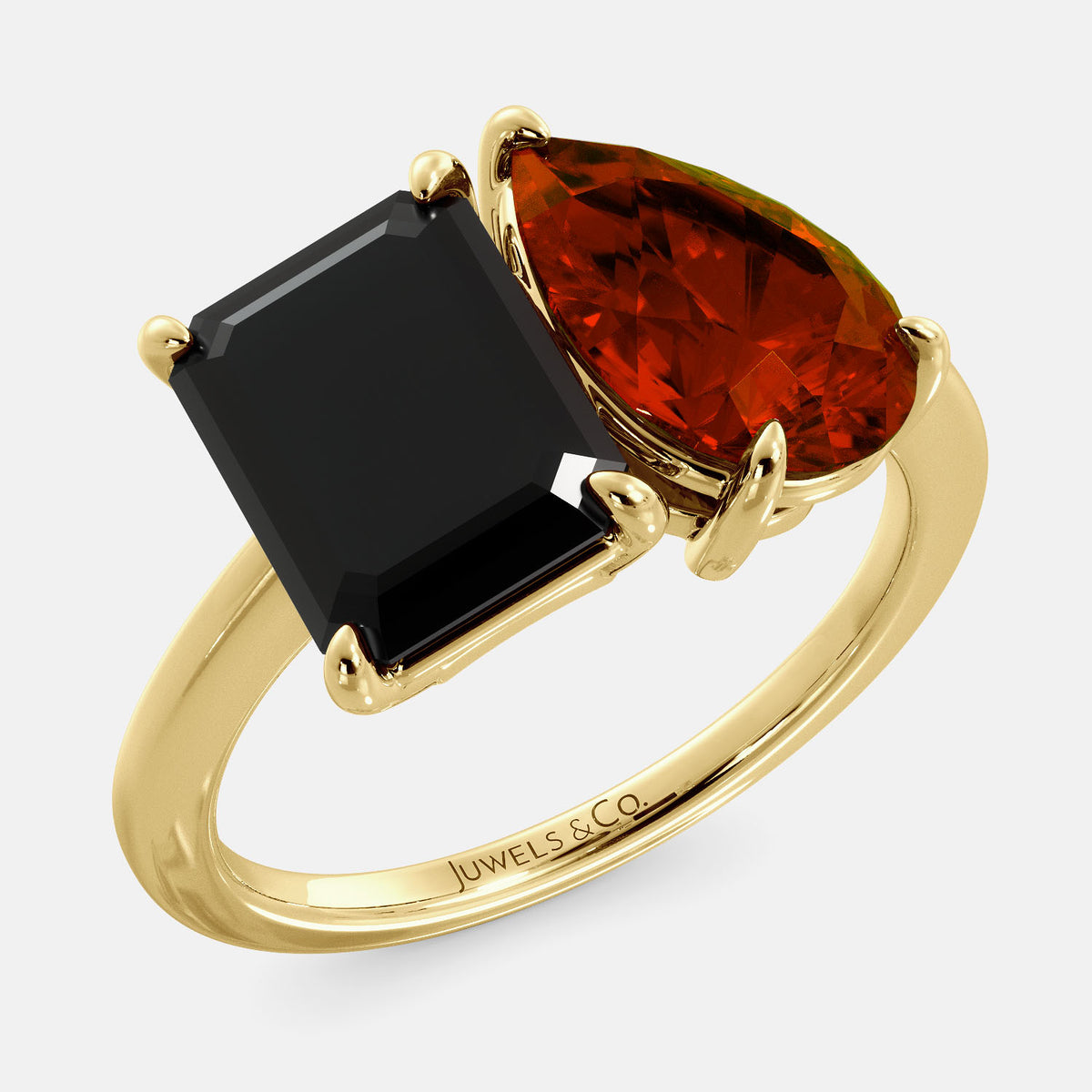 Onyx Toi et Moi Ring