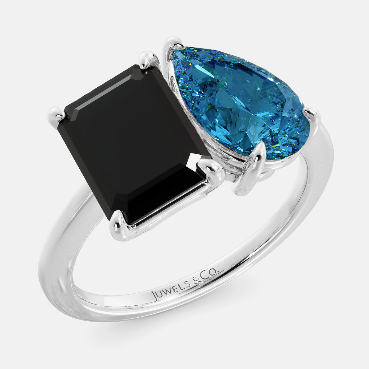 Onyx Toi et Moi Ring