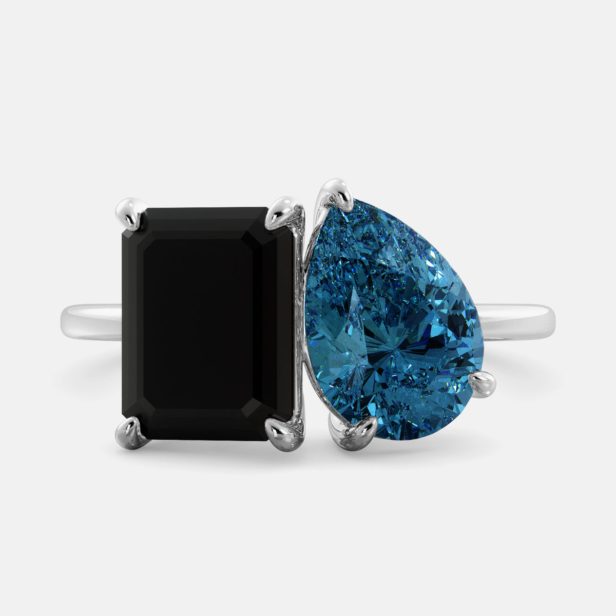 Onyx Toi et Moi Ring