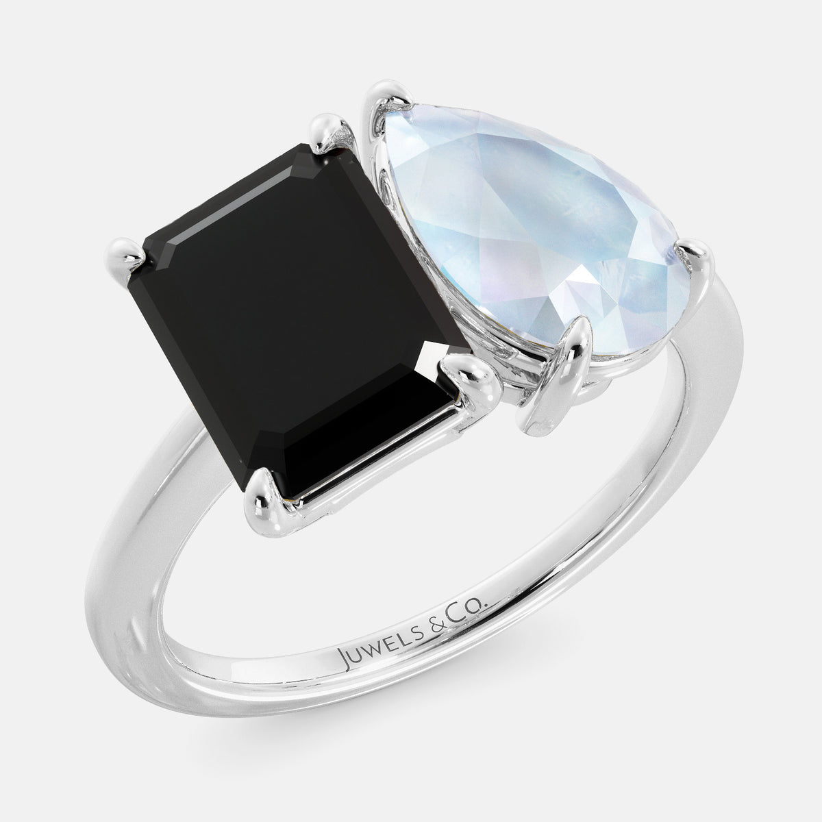 Onyx Toi et Moi Ring