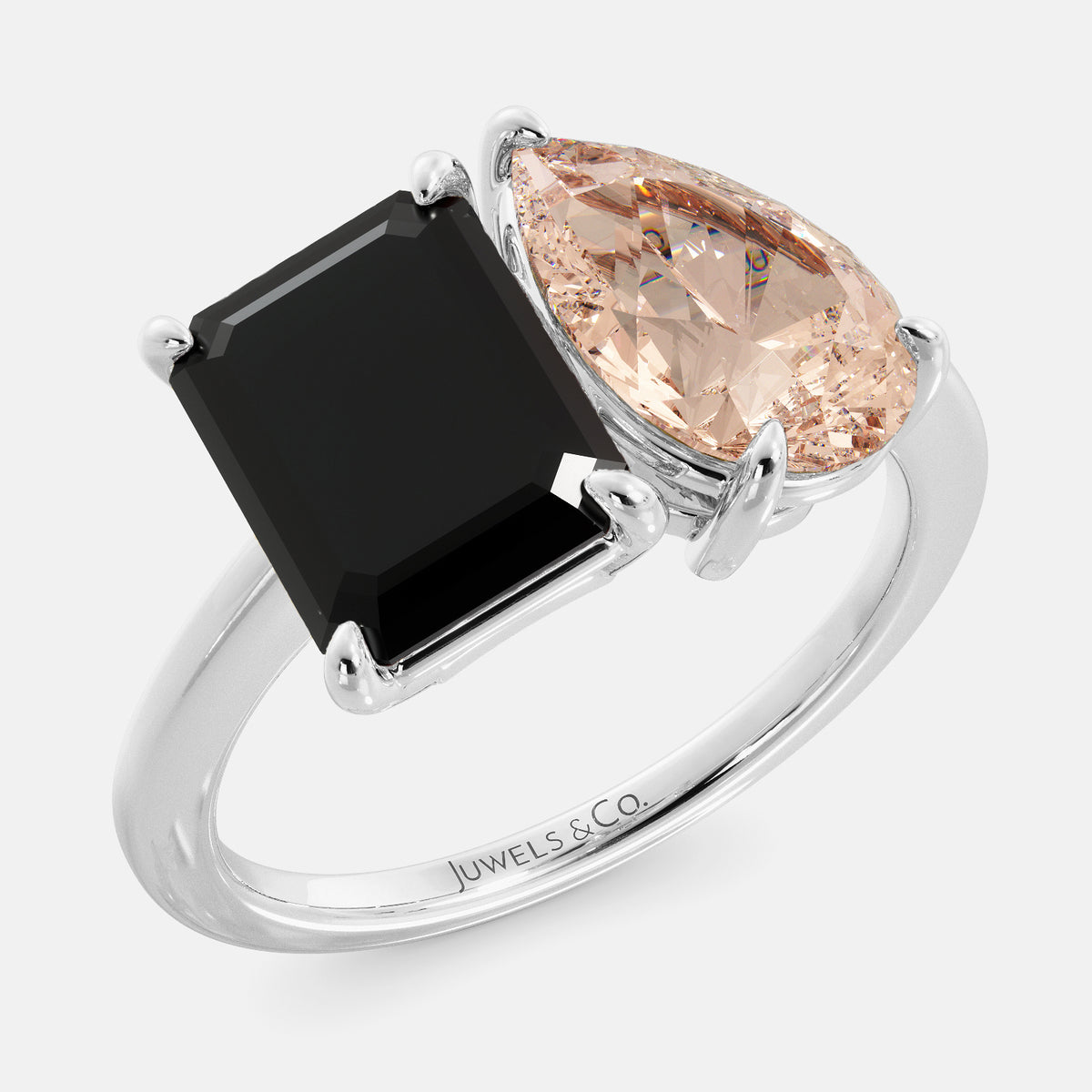 Onyx Toi et Moi Ring