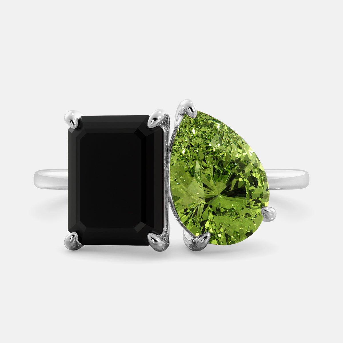 Onyx Toi et Moi Ring