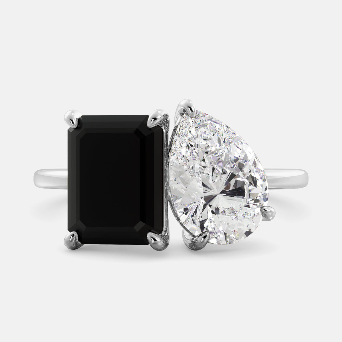 Onyx Toi et Moi Ring