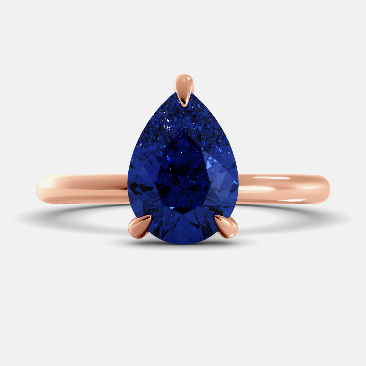 London Blue Pear-Cut Birthstone Solitaire Ring