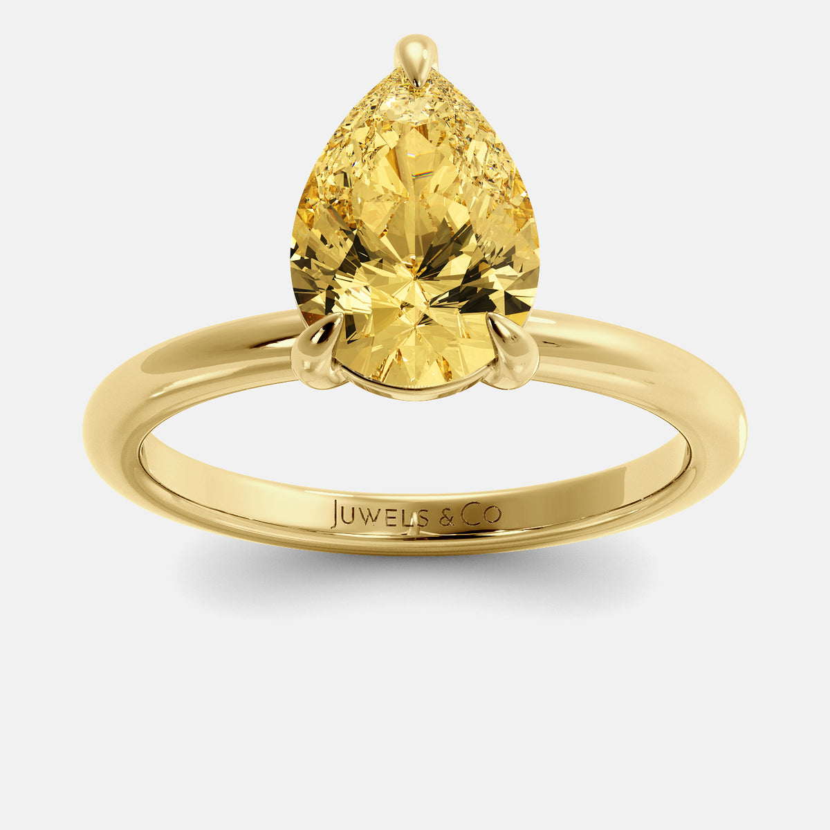 The One Pear-Cut Solitaire Ring