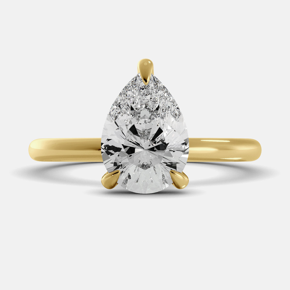 Citrine Pear-Cut Birthstone Solitaire Ring