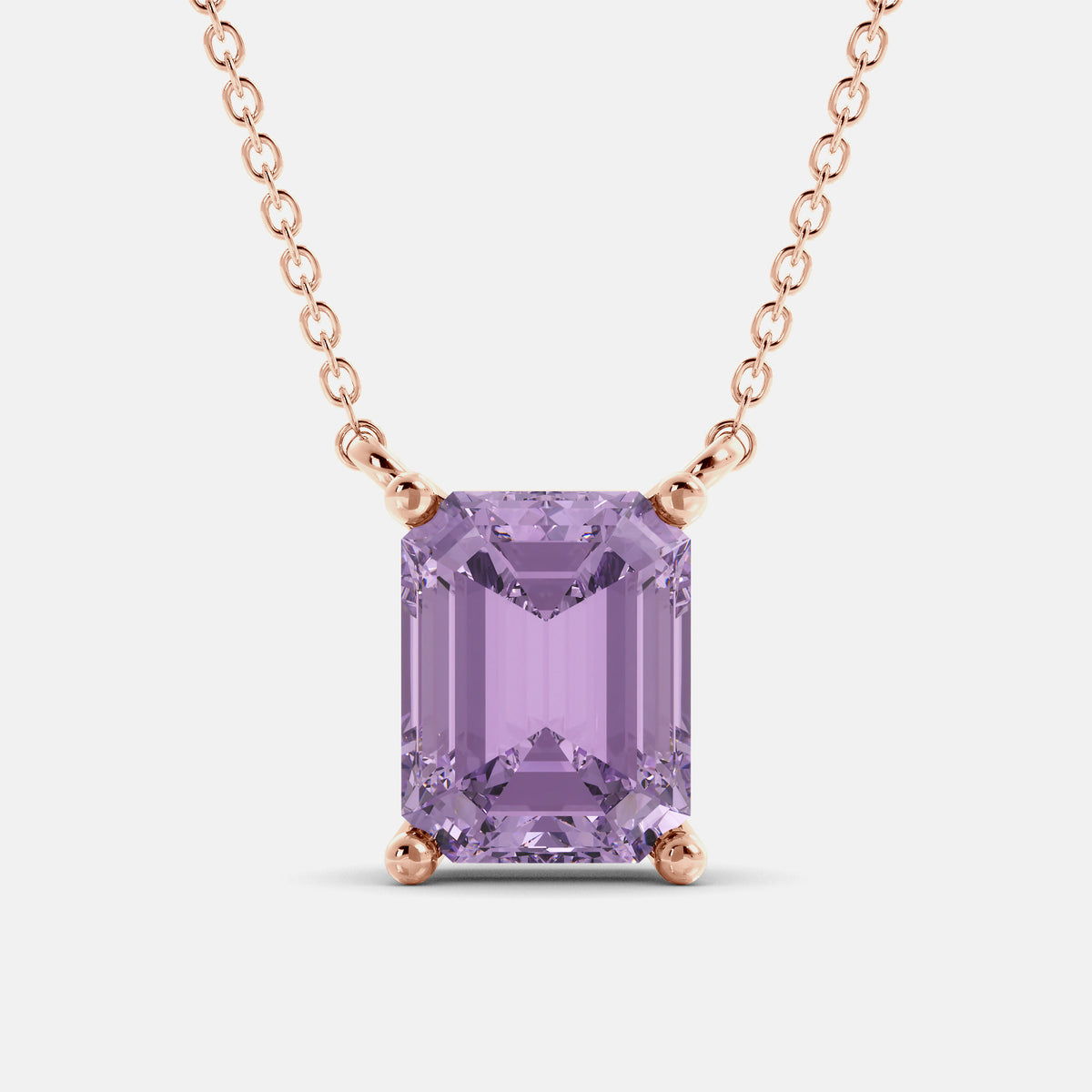 The One Emerald-Cut Solitaire Necklace