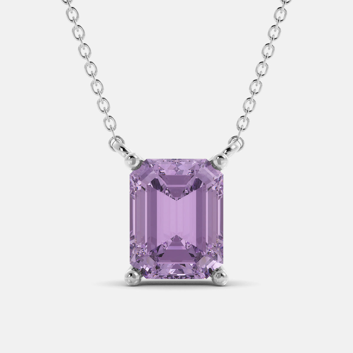 The One Emerald-Cut Solitaire Necklace