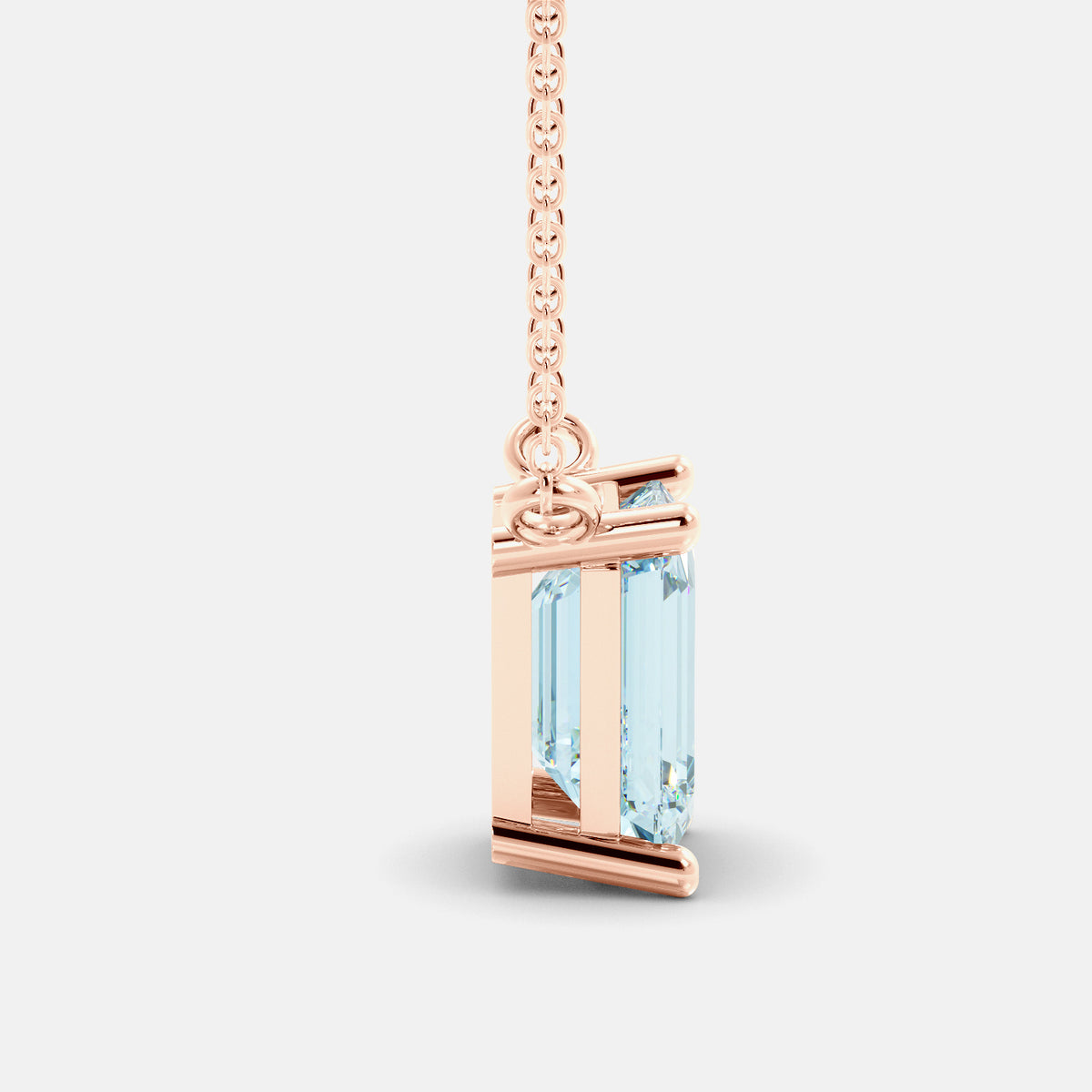 The One Emerald-Cut Solitaire Necklace