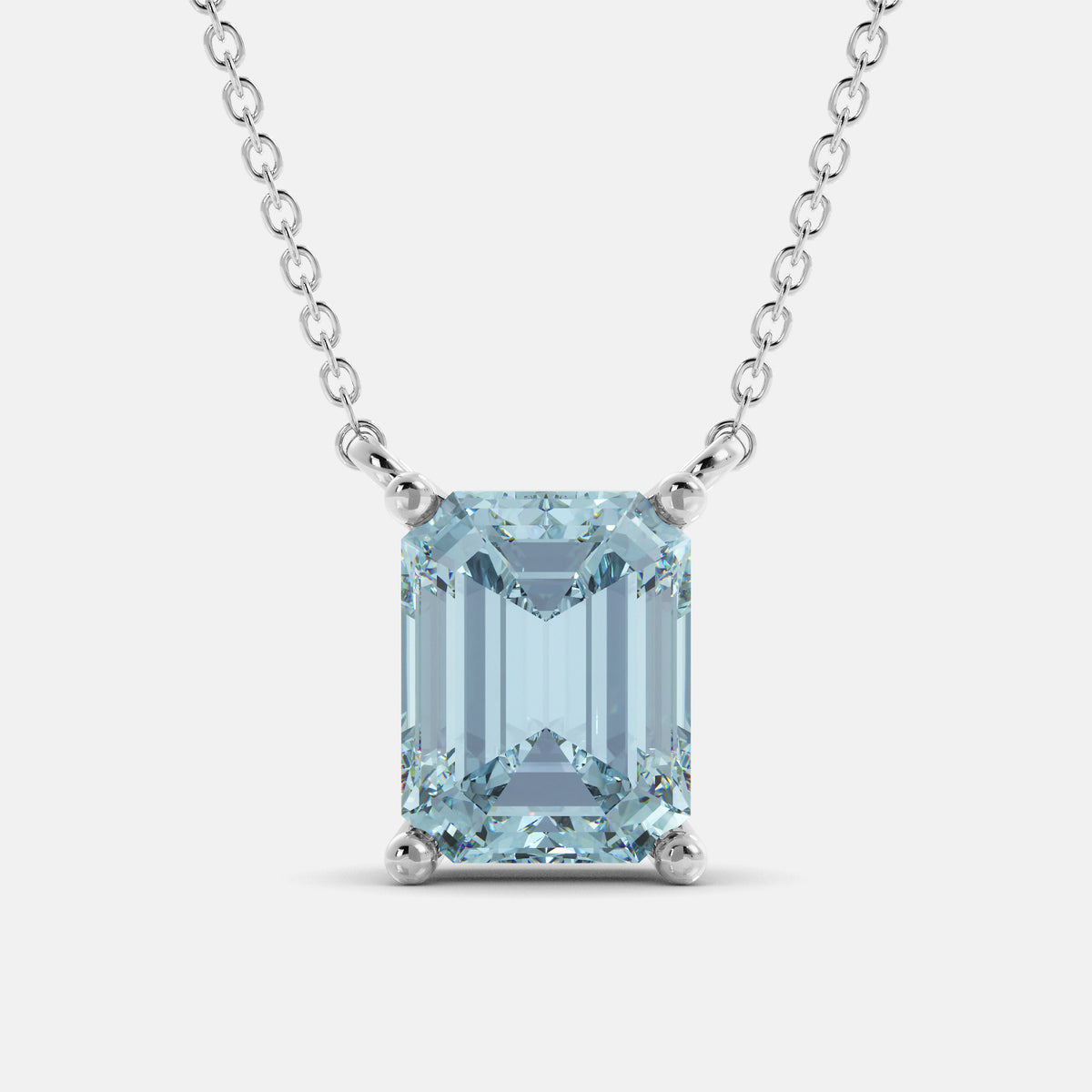 The One Emerald-Cut Solitaire Necklace