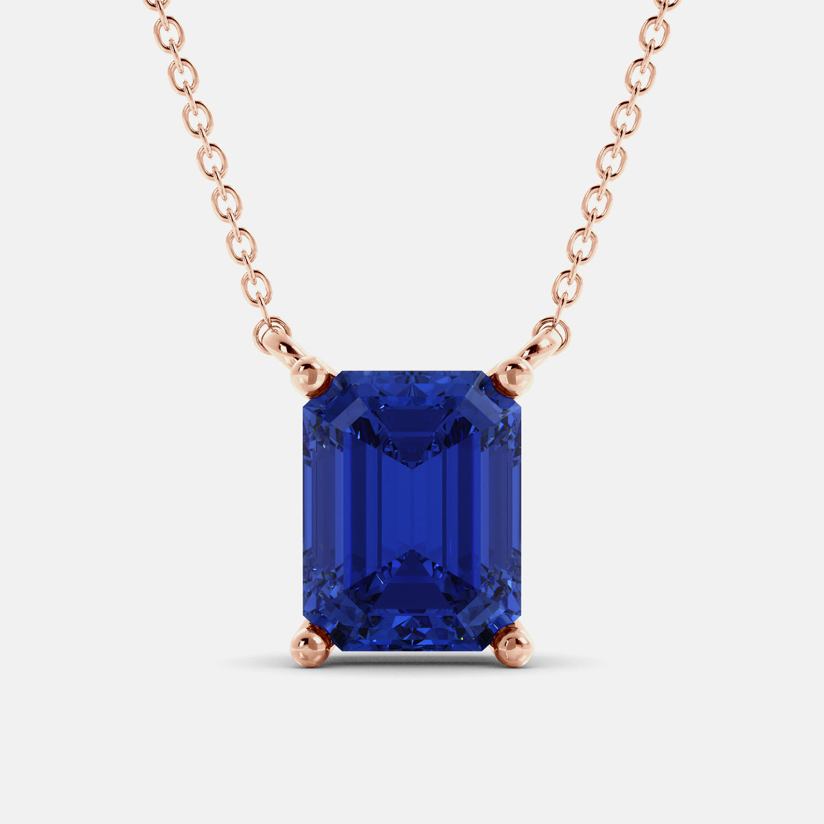 The One Emerald-Cut Solitaire Necklace
