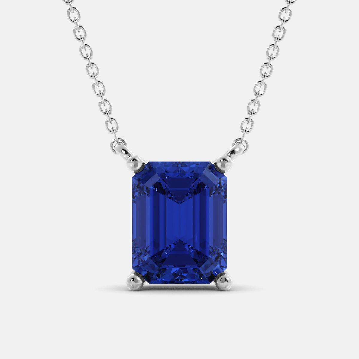 The One Emerald-Cut Solitaire Necklace