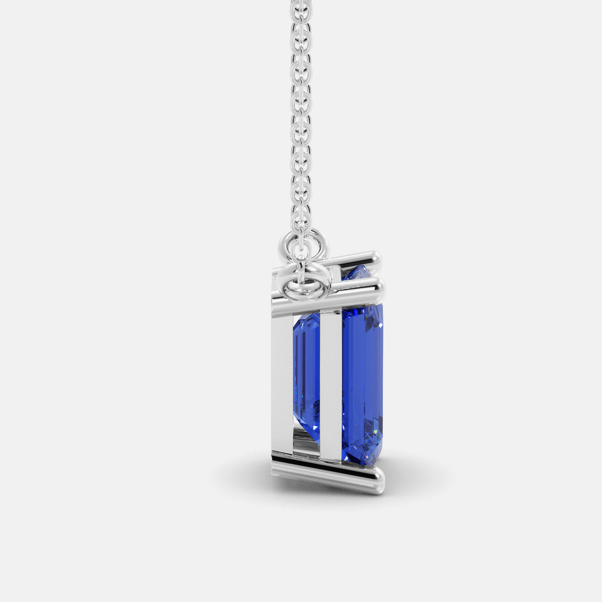 The One Emerald-Cut Solitaire Necklace