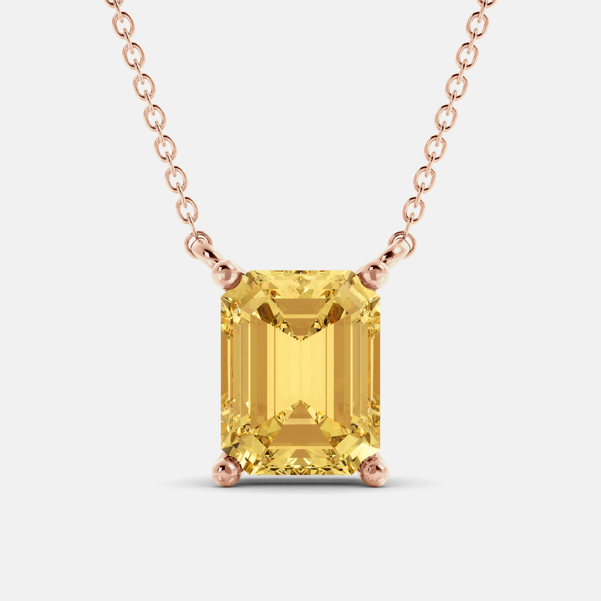 The One Emerald-Cut Solitaire Necklace