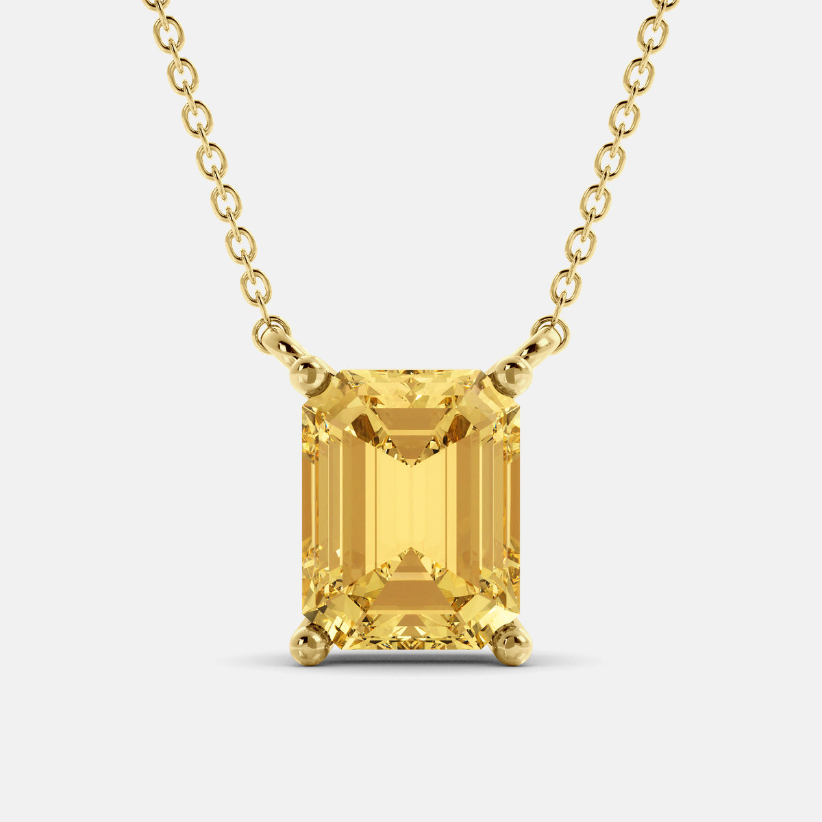 The One Emerald-Cut Solitaire Necklace