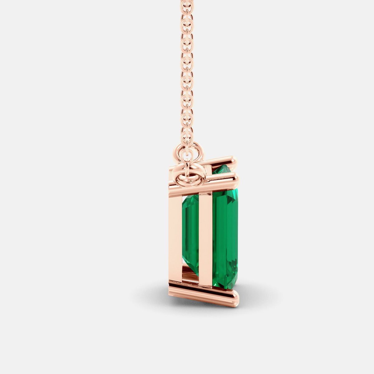 The One Emerald-Cut Solitaire Necklace