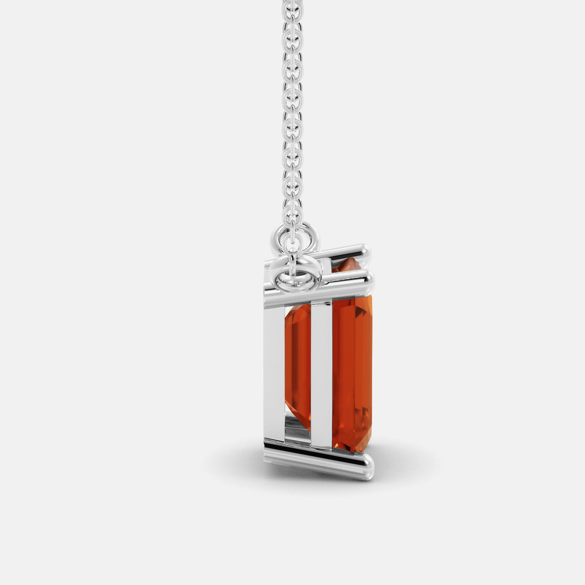The One Emerald-Cut Solitaire Necklace