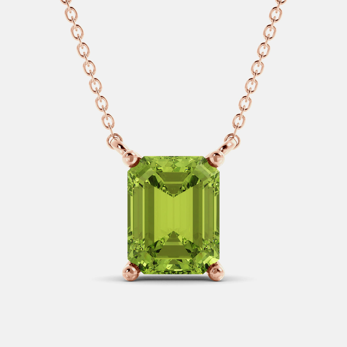 The One Emerald-Cut Solitaire Necklace