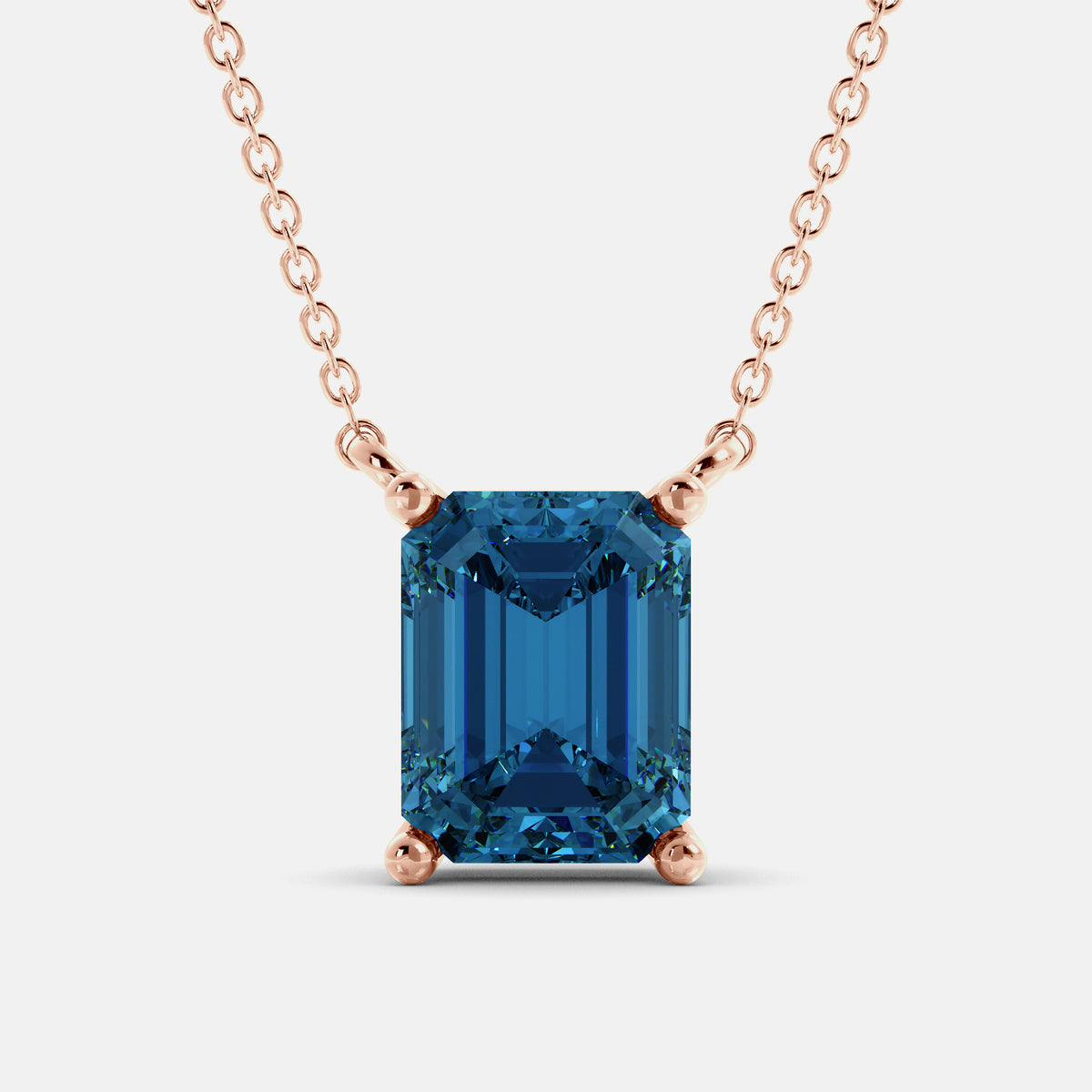 The One Emerald-Cut Solitaire Necklace