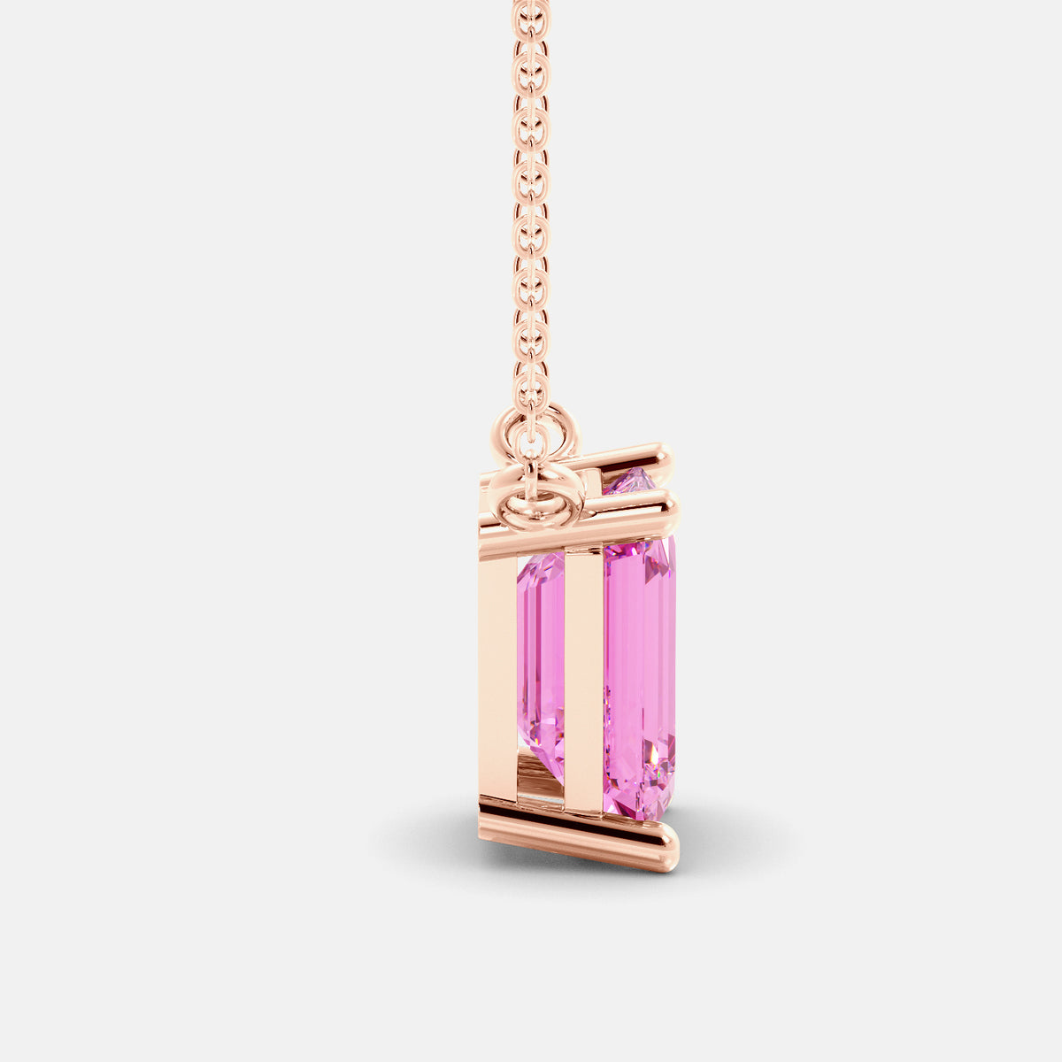 The One Emerald-Cut Solitaire Necklace