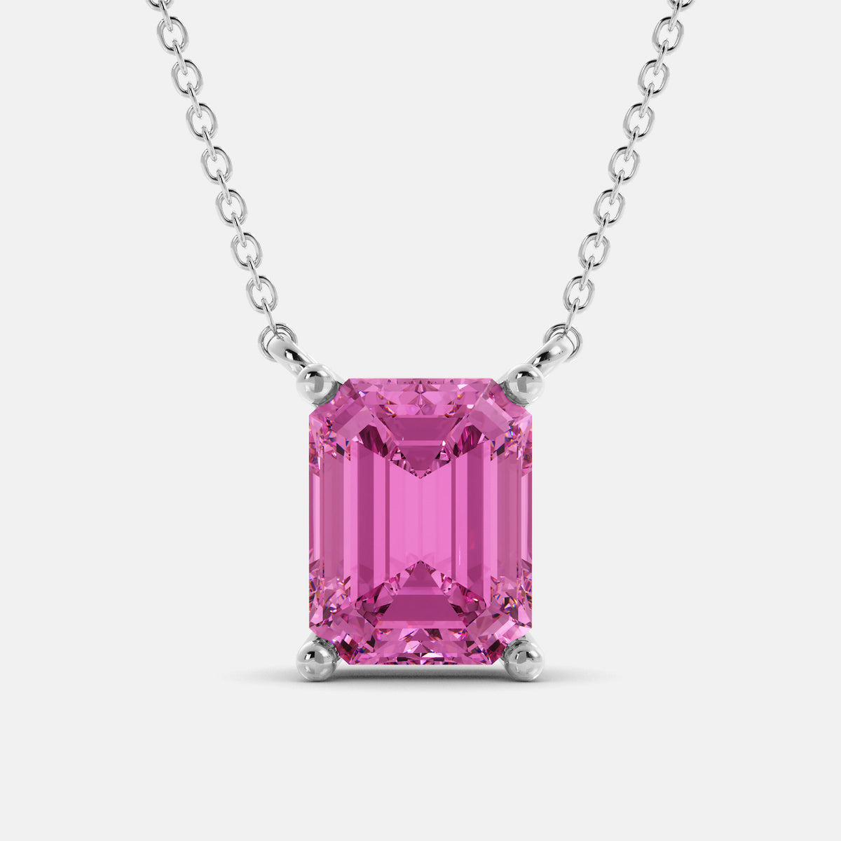 The One Emerald-Cut Solitaire Necklace
