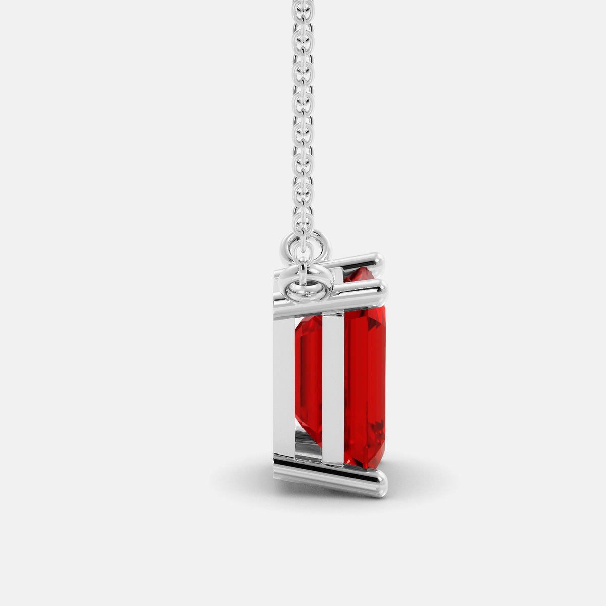 The One Emerald-Cut Solitaire Necklace