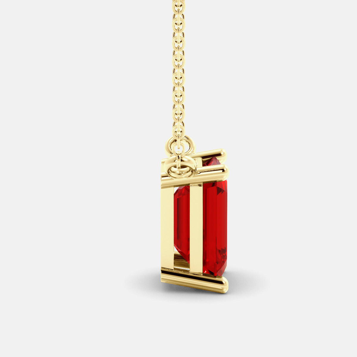 The One Emerald-Cut Solitaire Necklace