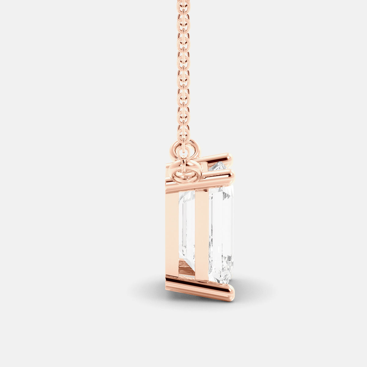 The One Emerald-Cut Solitaire Necklace