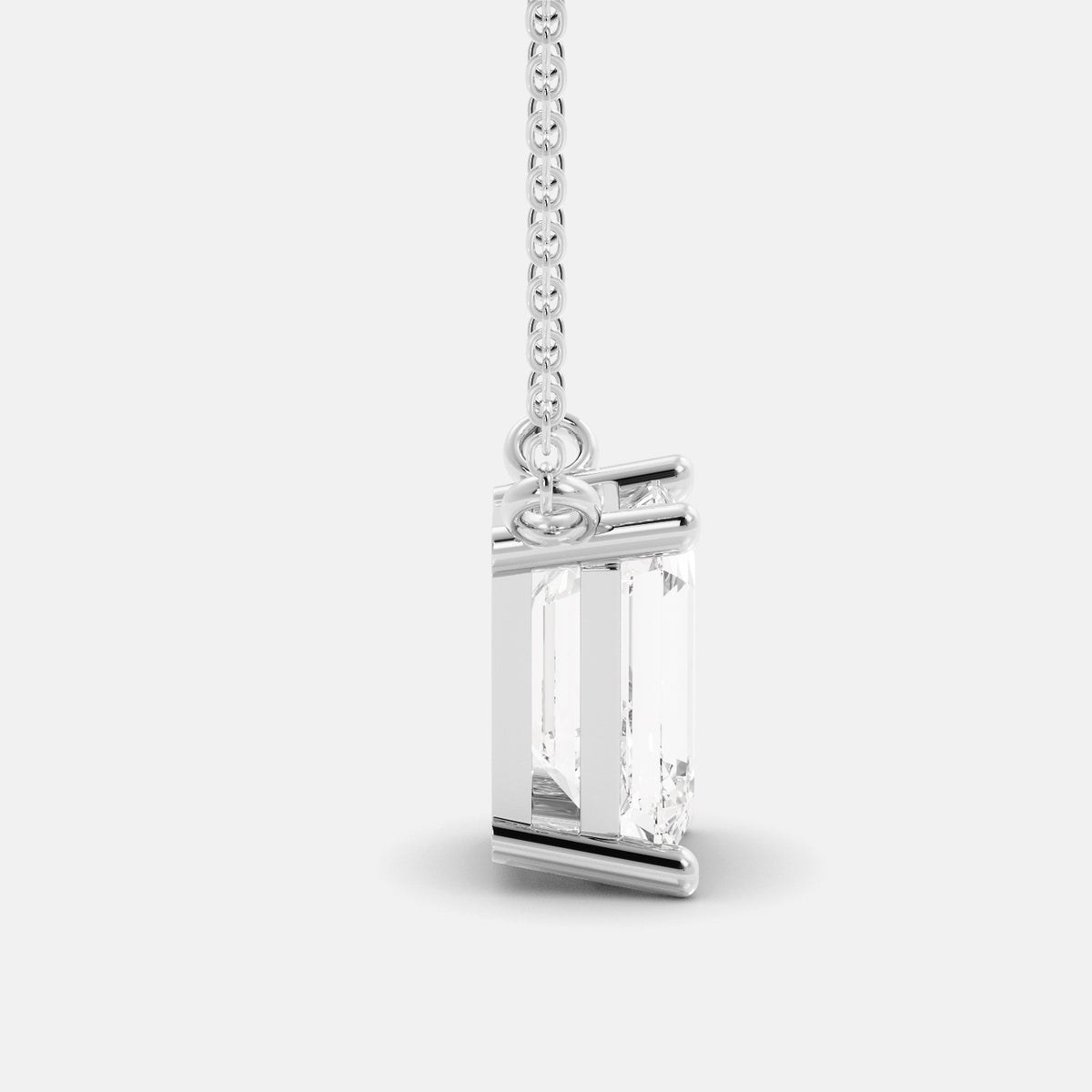The One Emerald-Cut Solitaire Necklace