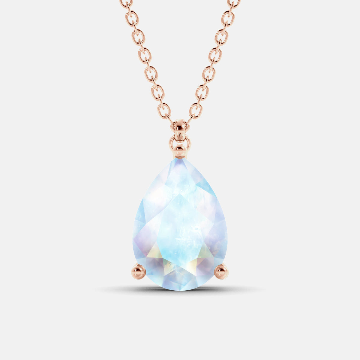 Citrine Pear-Cut Birthstone Solitaire Necklace